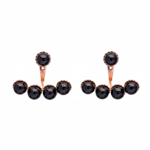 Coeur Design plaqué rhodium oreille Jack Double face boucles d'oreilles turc en gros 925 bijoux en argent Sterling - Product Image 2