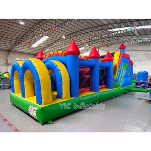 Circuito de Barriles Inflables Comerciales para Juegos de <span class=keywords><strong>Nerf</strong></span> con Tobogán para Niños, Alquiler para Parques Infantiles al Aire Libre - Product Image 5