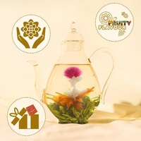 Thé de fleurs en boule artisanal de qualité européenne, fabriqué en Chine, aux fleurs de lys, jasmin et marguerite, pour cadeau
