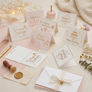 Confezione di Biglietti d'<span class=keywords><strong>Auguri</strong></span> Pieghevoli con Stampa a Caldo, Biglietti di <span class=keywords><strong>Buon</strong></span> Compleanno Assortiti con Buste per <span class=keywords><strong>Auguri</strong></span> di <span class=keywords><strong>Buon</strong></span> Compleanno - Product Image 1