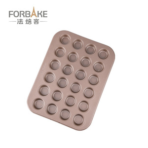 Fabake 24 Cavity Mini Muffin Pan Carbon Steel Reusable Baking Mold For Cupcakes And Chiffon Cake - Product Image 4