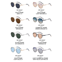 Lunettes de soleil polarisées rétro punk tendance 2025, lunettes de soleil rondes en métal avec logo personnalisé Ancy, protection UV400
