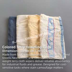 Trapos de Limpieza de Algodón de Color, Trapos de Toalla de Algodón de Color con Excelente Absorción para la Limpieza de Equipos de Fabricación - Product Image 2