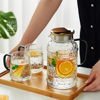 Ensemble de théière en verre transparent de luxe résistant aux hautes températures pour la maison et les fêtes, avec tasses, idéal comme cadeau