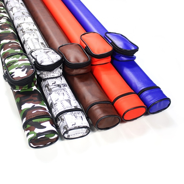 Factory Direct Sell 1/2-pc 2 Holes Billiard Pool Cue Oval Shape Billiard Pool Case