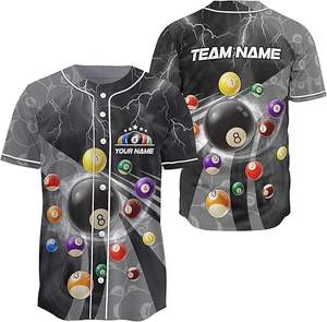 Camiseta de Béisbol Sublimada Personalizada, Estilo Retro, 100% Poliéster, Transpirable, Absorbe la Humedad, Secado Rápido, Talla XL, Impresión Digital, Unisex - Product Image 6