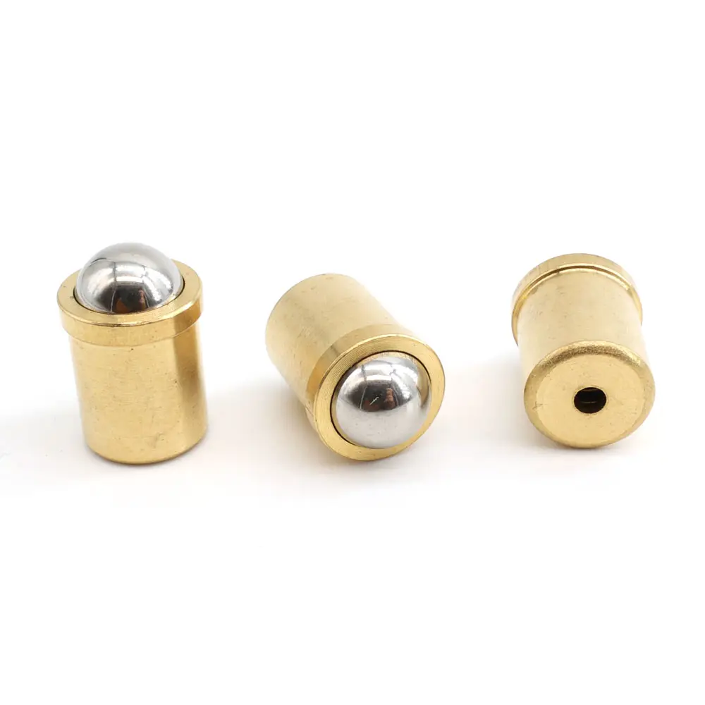 Custom M2 M3 M12 Flange Press Fit Stainless Steel Brass Spring Loaded Ball Spring Plunger