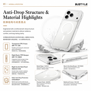 <span class=keywords><strong>Coque</strong></span> de téléphone magnétique transparente personnalisée en TPE avec anneau de caméra détachable et dos en acrylique anti-chute pour <span class=keywords><strong>iPhone</strong></span> 18 17 16 15 Pro Max - Product Image 4