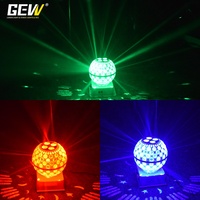 Projecteur laser LED GEVV rotatif 40W RGBW 4-en-1, effet boule magique en cristal, pour DJ, karaoké, fête, bar, pub, maison