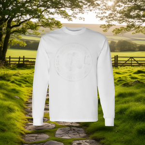 Camiseta de manga larga con nombre de familia irlandesa, diseño bordado en blanco, talla unisex para adultos - Product Image 3