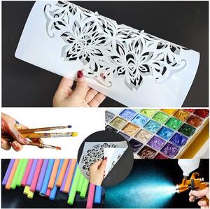 Lớn tái sử dụng laser cắt Mandala <span class=keywords><strong>Stencil</strong></span> mẫu vật liệu vật nuôi cho sàn tường gạch vải đồ nội thất và sơn tường - Product Image 6