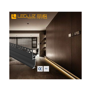 Viền bảo vệ kim loại gạch TRIM đùn hồ sơ trimless ván chân tường LED chiếu sáng kênh Ốp chân tường Hội Đồng Quản trị cho kiến trúc - Product Image 1
