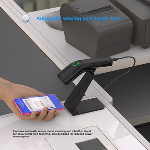 Escáner Inalámbrico Xinjiamei para Códigos <span class=keywords><strong>de</strong></span> Barras y Códigos QR, Velocidad <span class=keywords><strong>de</strong></span> Escaneo <span class=keywords><strong>de</strong></span> 500, Resolución <span class=keywords><strong>de</strong></span> 4mil, para Supermercados, <span class=keywords><strong>Farmacias</strong></span>, Pago en Caja - Product Image 2