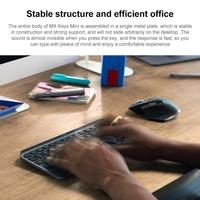 Keyboard Nirkabel Ultra-Tipis MX Keys Mini dengan Lampu Latar Pintar Optik untuk 3 Perangkat Dropshipping Keyboard Kantor