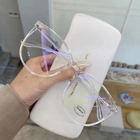 Nouvelles lunettes anti-lumière bleue unisexe à monture ovale et verres PC pleine monture pour adultes et étudiants, adaptées à toutes les formes de visage, à la mode