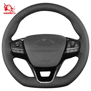 Accessoires de voiture d'occasion Revêtement de <span class=keywords><strong>volant</strong></span> chauffant en cuir véritable personnalisé pour <span class=keywords><strong>Ford</strong></span> - Product Image 6
