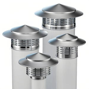 Capot de <span class=keywords><strong>cheminée</strong></span> parapluie en acier inoxydable 304 personnalisable, directement de l'usine, <span class=keywords><strong>pour</strong></span> la ventilation d'échappement - Product Image 1