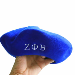 Marineblau und Weiß Ton Sorority Zeta Phi Beta inspiriert Parapher nalia Hut Feine Winter Soror Dekoration ZPB Lady Beret - Product Image 3