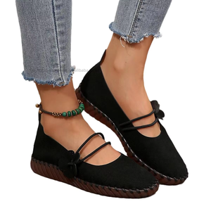 Flower Casual <b>Soft</b> Bottom Large Size Slip-on Women's Single <b>Shoes</b> Spring New Arrival Thick Sole Fashion Peas <b>Shoes</b> - Product Image 5