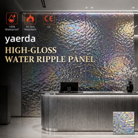 Material WPC Premium con Relieve, Estilo Geométrico para Vestíbulos de Hoteles, Resistente al Agua, al Fuego y a los Arañazos, para Exteriores