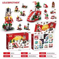 LeleBrother Blocs de Construction Noël Boîte Mystère Mini, Train Santa, Bonhomme Neige DIY Gros Lot