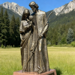 Escultura de Bronce Fundido a la Cera Perdida, Estilo Religioso Sagrado Retro, Adorno para Parque, Estatua de la <span class=keywords><strong>Sagrada</strong></span> <span class=keywords><strong>Familia</strong></span>, Tamaño Personalizado - Product Image 2