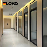 Modern Design Modular Tempered Glass Partition System with Aluminum Alloy Frame for Living Room Floor to Ceiling Wall Division