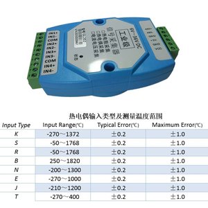 RS485 M42เก็บข้อมูลอุณหภูมิ4ช่อง Modbus-RTU - Product Image 2
