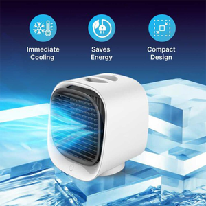 Mini-refroidisseur d'air portable de bureau, rechargeable par USB, 300 ml d'eau, lumière LED, ventilateur de refroidissement, climatiseur - Product Image 5