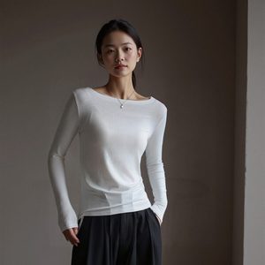 Maglietta a Maniche Lunghe Aderente da <span class=keywords><strong>Donna</strong></span> in Tessuto Modal, Traspirante, Ideale come Strato Base per Autunno e Inverno - Product Image 1
