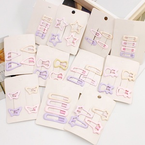 <span class=keywords><strong>Yane</strong></span> nouveauté 4 pièces ensemble épingle à cheveux forme d'étoile BB broche bébé enfants accessoires de cheveux - Product Image 1