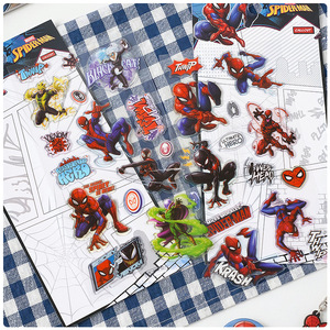 Autocollants 3D gonflés <span class=keywords><strong>Spider</strong></span>-<span class=keywords><strong>Man</strong></span>, feuille d'autocollants de super-héros de dessin animé, récompense pour enfants, décoration DIY pour téléphone et cahier - Product Image 2