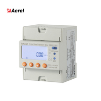 Acrel Medidor de Potencia Monofásico Prepago, Carril Din, RS485, Modbus, RF, Tarjeta de Recarga, Pantalla LCD, CA, 220V, 2 Unidades