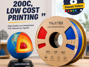 Filamento para Impresora 3D Yiqiu3D PLA 1.75mm, 220C, 8 Colores Clásicos para Educación y Aficiones - Product Image 1