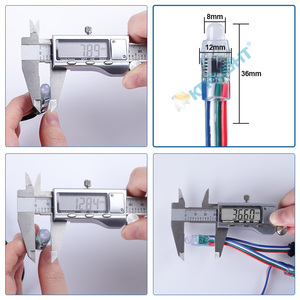 DC 5V 1818 <strong>Pixel</strong> Light Smart <strong>WS2811</strong> 100ct 50ct Ip68 18awg Bullet Led <strong>Pixel</strong> Light 12mm - Product Image 6