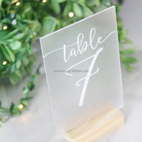 Panneau d'affichage de mariage en acrylique personnalisé personnalisé Restaurant Bar Support de menu en acrylique