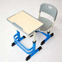 Chaise d'étudiant en plastique robuste avec filet porte-livres sous le siège et crochet pour sac à dos, empilable, design coloré, pour maternelle et école primaire