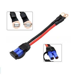 สายต่อพ่วงไฟฟ้า EC5 กันน้ำ แบบตัวผู้ตัวเมีย 40A ขนาด 10AWG ยาว 100 ซม. สำหรับรถยนต์ RC พร้อมฟิวส์และขั้วต่อ ผลิตตามสั่ง - Product Image 2