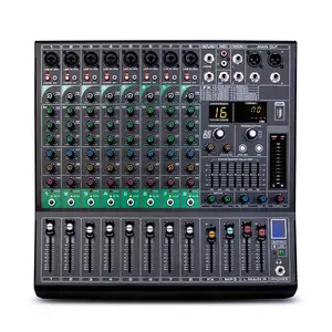 OEM G80 Professional Audio Mixer 48V Phantom Power Supply 8 Channel Audio Mixer For Large Stage Performance Family KTV