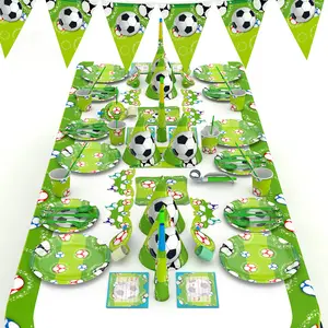 Spot lumineux sportif pour garçon, décoration pour fête d'anniversaire, à thème de football, disposition d'ambiance, 16 sortes de papier en option, mélange et assorti, vente en gros