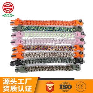 Paracord Braided Bracelet Keychain Outdoor Phone Strap Unisex Gift Industrial Use - Product Image 5
