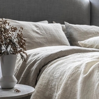 Linge de lit en tissu français doux biodégradable draps de literie en gros ensemble de housse de couette literie en lin français pur ensemble de couette