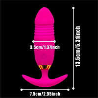 Fernbedienungsfähiger, frequenzumwandelbarer, einziehbarer, tragbarer Vibrator mit leisem, starkem Schock, USB-wiederaufladbar, IPX6 wasserdicht