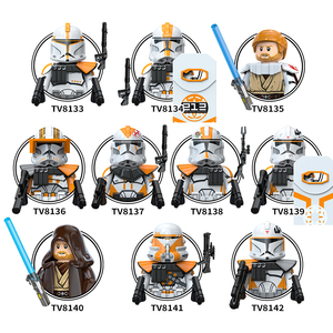 Sets <span class=keywords><strong>de</strong></span> Bloques <span class=keywords><strong>de</strong></span> Construcción <span class=keywords><strong>de</strong></span> Minifiguras <span class=keywords><strong>de</strong></span> Star Wars: Stormtrooper 212, Soldado Clon 501, Anakin Skywalker, Obi Wan, Juguetes para Niños TV6114-6116 - Product Image 6