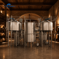 Machine de fabrication de bière automatique Tonsen 1000L 2000L, usine de brasserie commerciale, système de brassage complet pour le marché indien