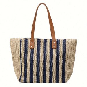 <b>Large</b> Capacity Women's Shoulder Shopping <b>Bag</b> <b>Beach</b> Straw Handbag Woven Knitted Crochet Tote Purse - Product Image 1