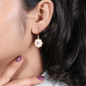 Boucles d'oreilles élégantes classiques en pierre de lune arc-en-ciel faites à la main en argent sterling 925 pour les mariages fournisseur de bijoux en gros - Product Image 3