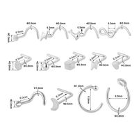 Bijou de piercing corporel pour le nez, clou de nez, vis pour le nez, en titane G23 résistant à la corrosion, plaqué or, zircon, serti classique en griffe