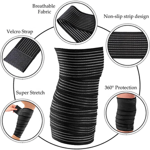 Fascia Elastica 40-200CM, Supporto <span class=keywords><strong>per</strong></span> Ginocchio a Compressione, Fascia Protettiva Sportiva <span class=keywords><strong>per</strong></span> Ginocchio, Caviglia, Gomito, Polso, Polpaccio - Product Image 5