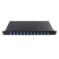 Penjualan TERLARIS DIMAN FTTH Rak 19 Inci untuk Pemasangan di Rak, Kotak Terminasi Serat Optik 12 Core SC ST 1U 12 Port, Panel Patch Serat Optik yang Dapat Disesuaikan, Galvanis